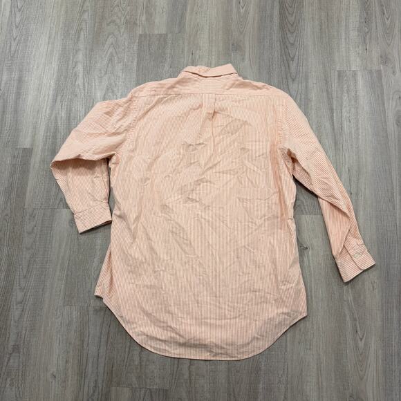Polo Ralph Lauren Button Shirt Men's 16.5 - 32 Orange Striped Preppy Pony Cotton - Picture 5 of 7